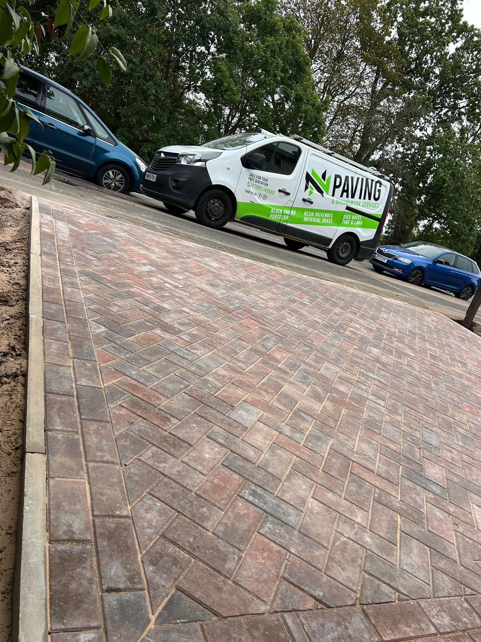 Block paved driveway completed by NN Paving
